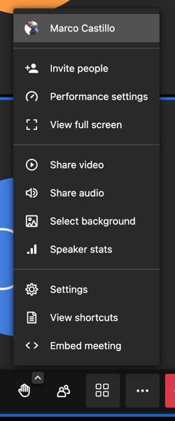 RingPlan Meet video settings - Updating profile image
